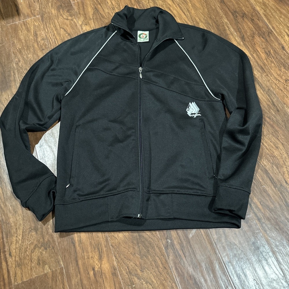 Vintage Volcom V Line Full Zip Men's XLG Black Retro Pattern